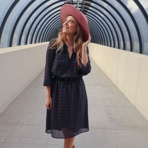 Plaid J. Crew dress